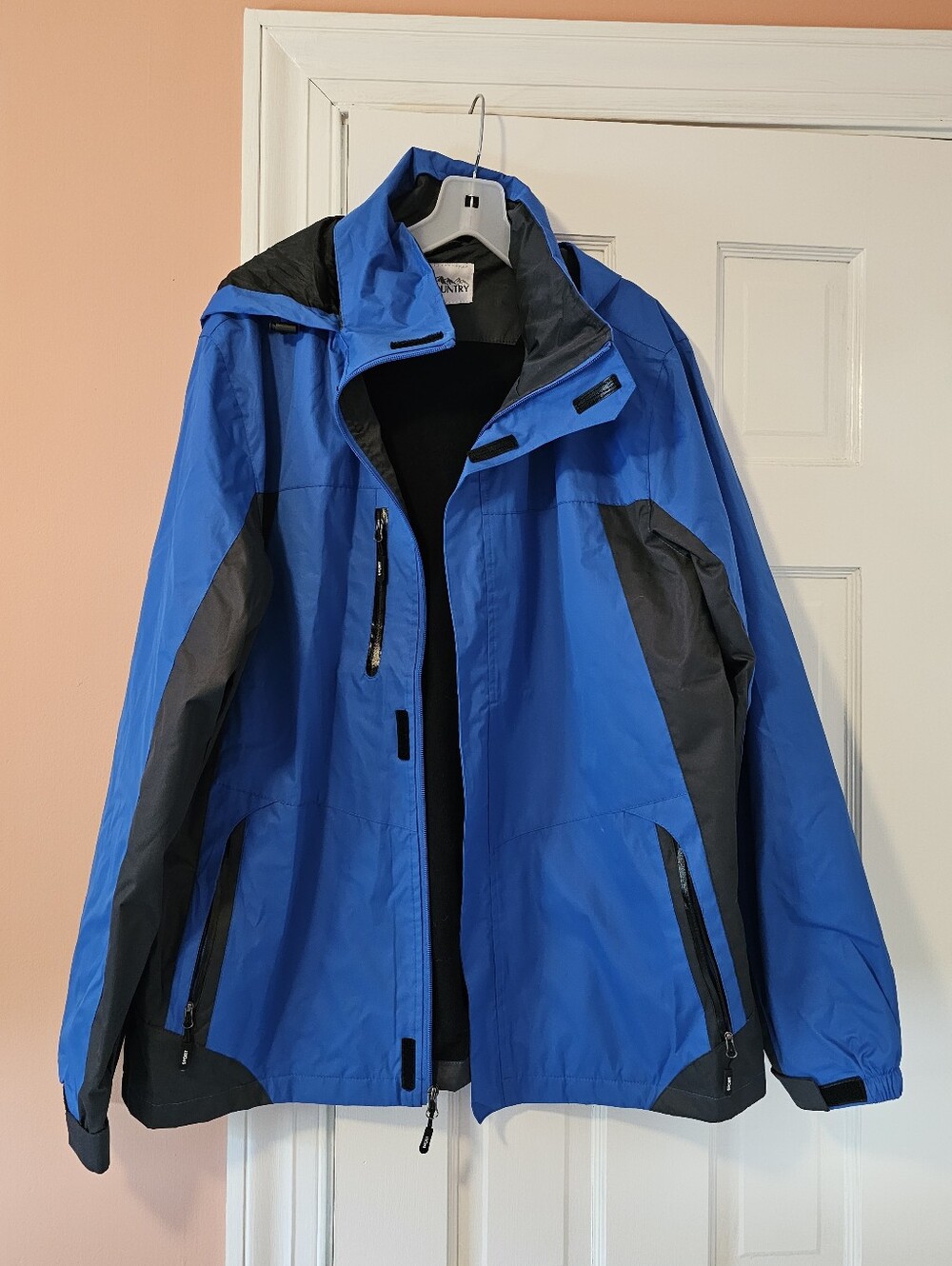 Hooded Fleece-Lined Men's Rain Jacket